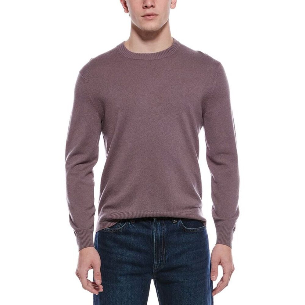 Theory Mens  Hilles 100% Cashmere Crewneck Sweater, Purple